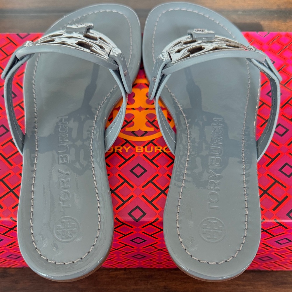 Tory Burch Miller Thong Sandals - Blue Calla - Picture 5 of 8
